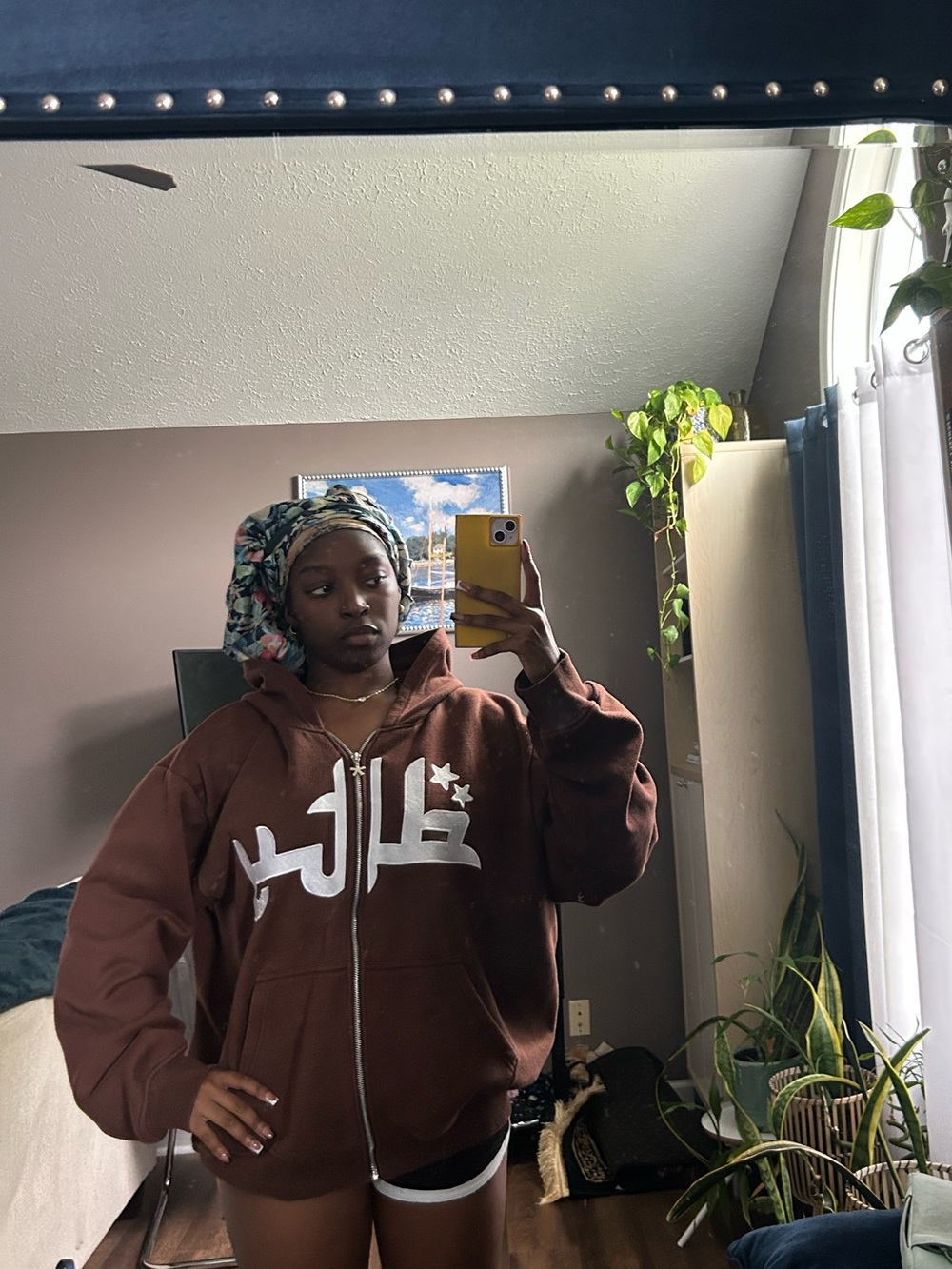 Divide The Youth | Brown & White Zip-Up Hoodie